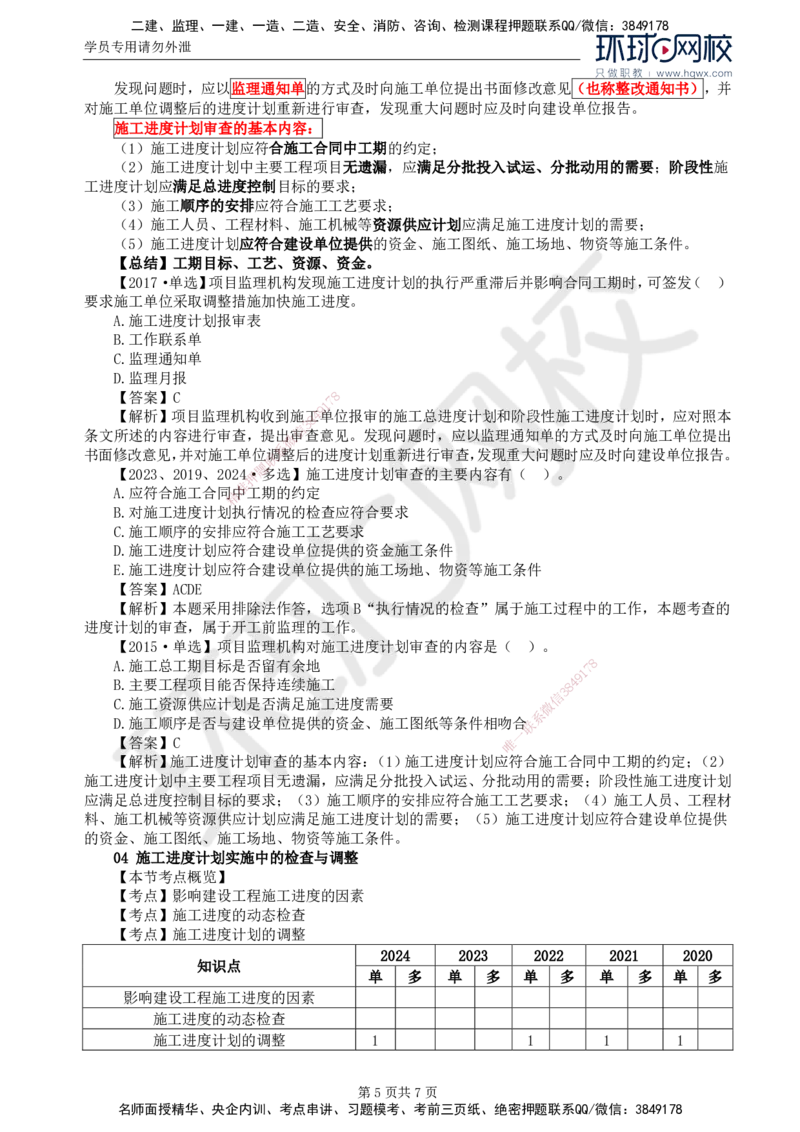 19.进度：第六章第三节第四节施工进度计划实施中的检查与调整_监理工程师_2025监理工程师_2025年监理工程师SVIP_2025年监理土建控制SVIP_02-基础精讲✿高端面授✿深度强化
