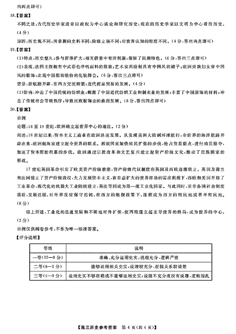 2024福建省百校联考高三正月开学考（金科大联考）历史(1)_2024年2月_022月合集_2024届福建省百校联考高三正月开学考（金科大联考）