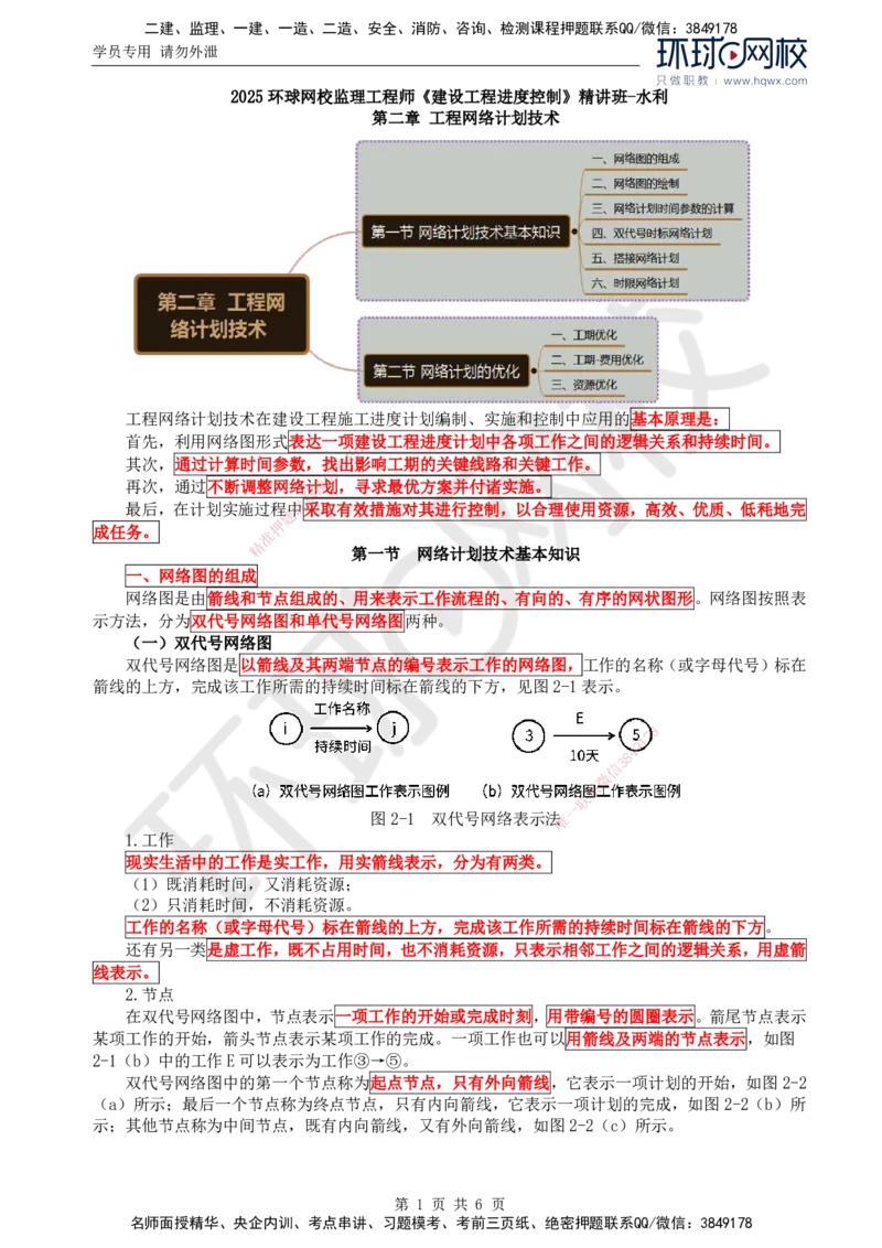 18.进度：第二章第一节网络计划技术基本知识(一)_监理工程师_2025监理工程师_2025年监理工程师SVIP_2025年监理水利控制SVIP_02-基础精讲✿高端面授✿深度强化