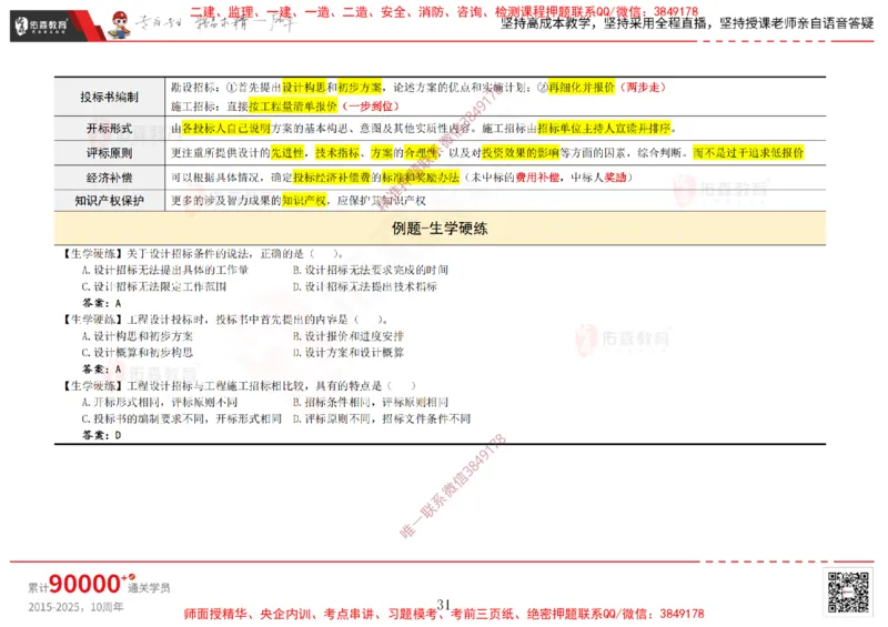 2025.1.5佑森教育闫力齐授课合同管理《招投标及合同管理》专用讲义，版权所有，侵权必究_监理工程师_2025监理工程师_2025年监理工程师SVIP_2025年监理合同管理SVIP