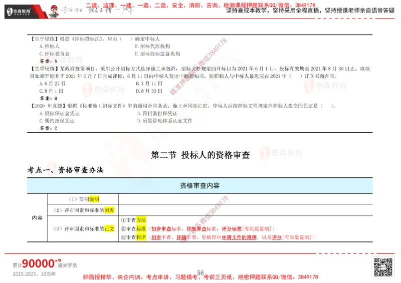 2025.1.5佑森教育闫力齐授课合同管理《招投标及合同管理》专用讲义，版权所有，侵权必究_监理工程师_2025监理工程师_2025年监理工程师SVIP_2025年监理合同管理SVIP
