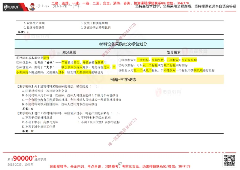 2025.1.5佑森教育闫力齐授课合同管理《招投标及合同管理》专用讲义，版权所有，侵权必究_监理工程师_2025监理工程师_2025年监理工程师SVIP_2025年监理合同管理SVIP