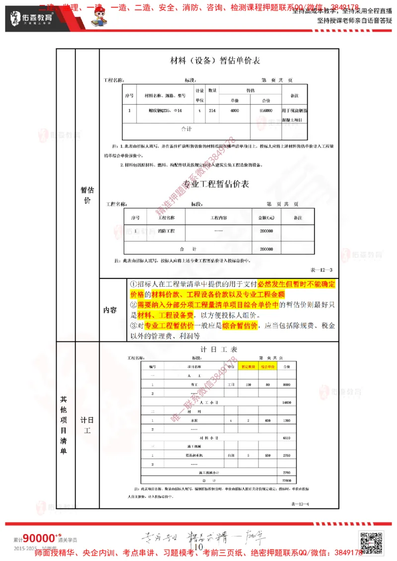 2025.1.19-2.22佑森教育叶虎翼授课监理案例《造价与结算》专用讲义，版权所有，侵权必究_监理工程师_2025监理工程师_2025年监理工程师SVIP_2025年监理土建案例SVIP