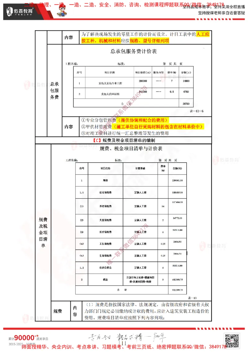 2025.1.19-2.22佑森教育叶虎翼授课监理案例《造价与结算》专用讲义，版权所有，侵权必究_监理工程师_2025监理工程师_2025年监理工程师SVIP_2025年监理土建案例SVIP