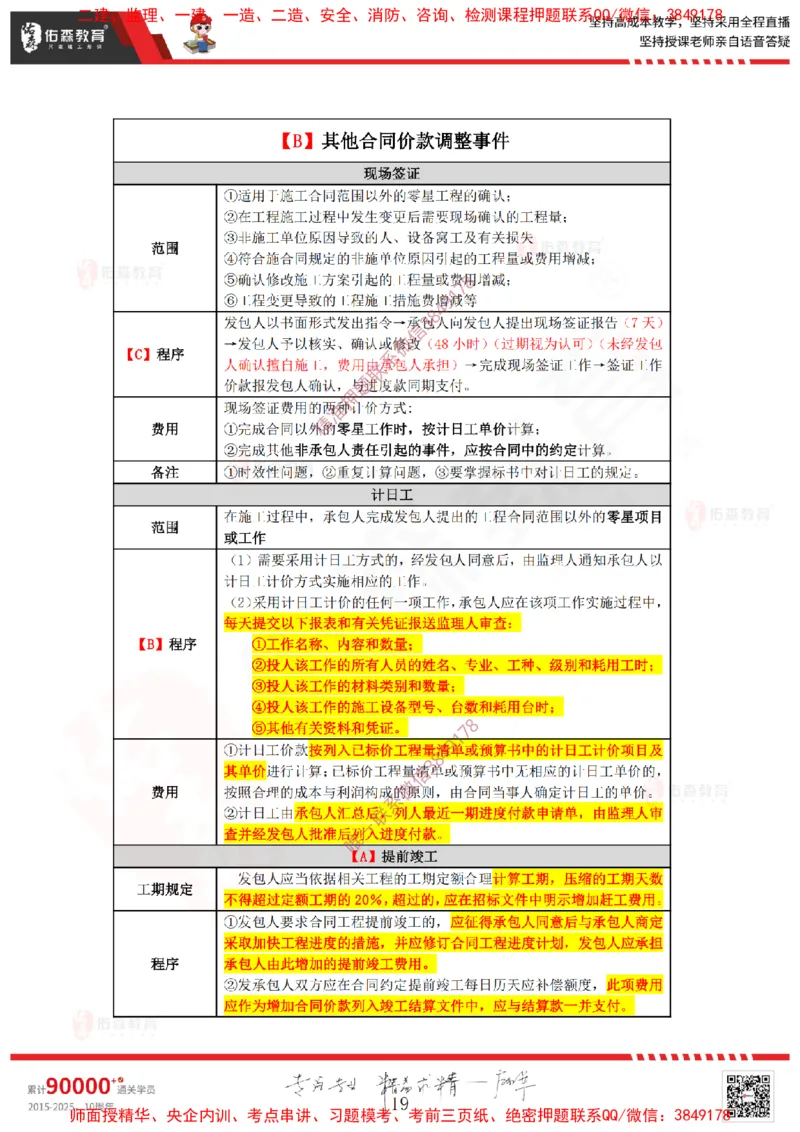 2025.1.19-2.22佑森教育叶虎翼授课监理案例《造价与结算》专用讲义，版权所有，侵权必究_监理工程师_2025监理工程师_2025年监理工程师SVIP_2025年监理土建案例SVIP
