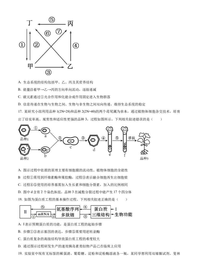 黑龙江省哈尔滨市六校2023-2024学年高二下学期期末联考试题生物Word版含解析(1)_8月_240805黑龙江省哈尔滨市六校2023-2024学年高二下学期期末联考试题