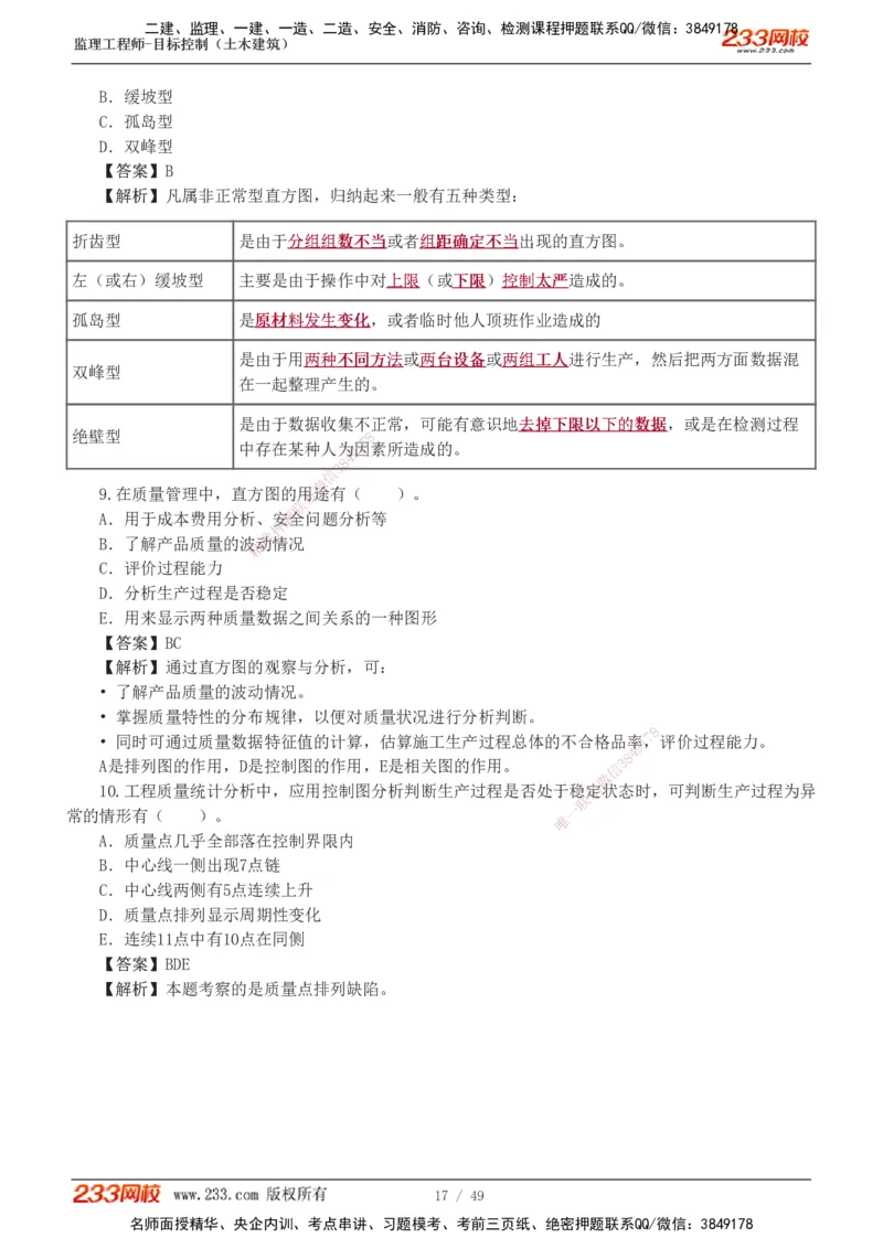 1-5_监理工程师_2025监理工程师_2025年监理工程师SVIP_2025年监理土建控制SVIP_03-习题精析✿实战特训✿模考通关_10-控制《习题解析班》江凌俊233_质量