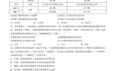2024届浙江省绍兴市高三高考4月适应性考试（二模）历史试卷(1)_2024年5月_025月合集_2024届浙江省绍兴市高三下学期4月适应性考试（二模）