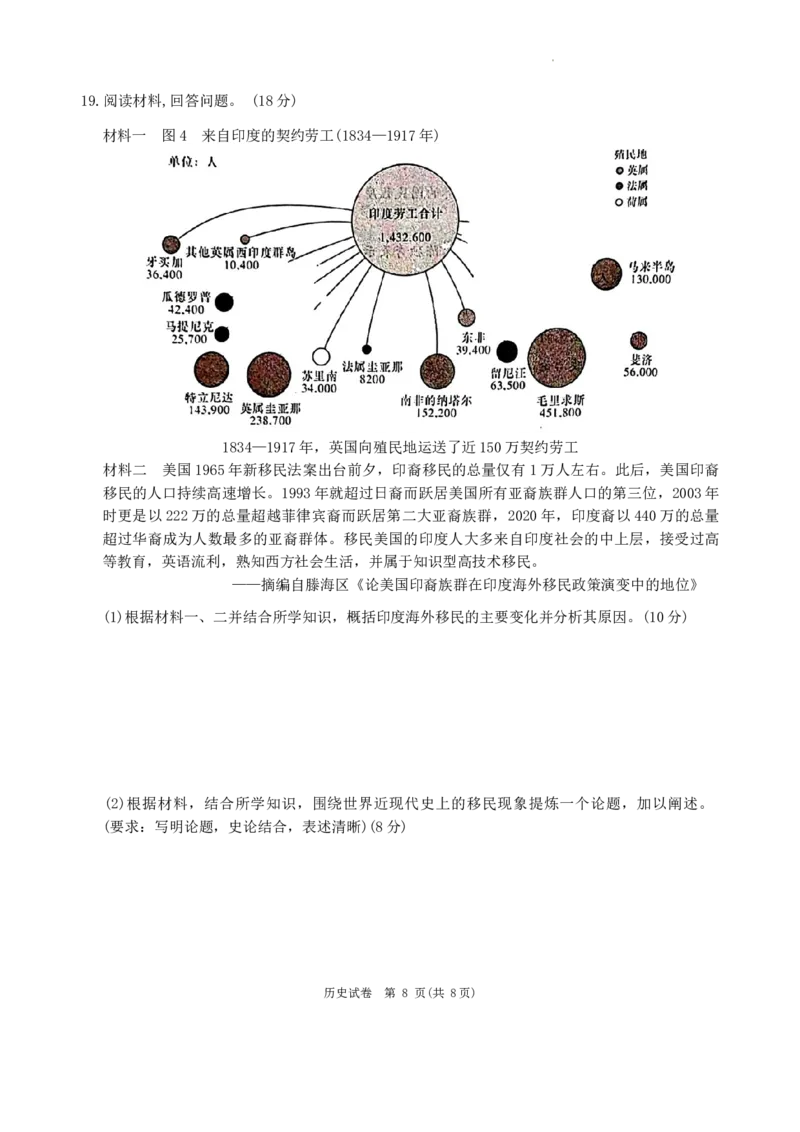 2024届湖南省新高考教学教研联盟高三下学期第一次联考历史试卷_2024年3月_013月合集_2024届湖南长郡十八校新高考教学教研联盟高三下学期第一次联考