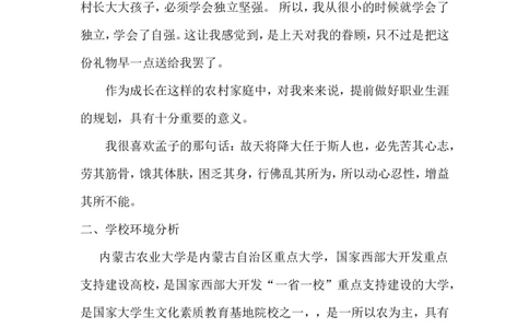 职业生涯规划书(1)_E6-职业规划_100水利专业
