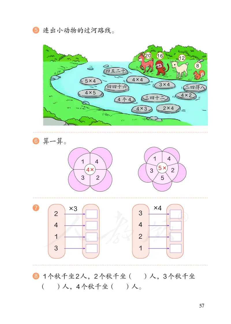 2022人教版二年级上册数学PDF电子课本_小学1-6年级全部试卷_数学_二年级_3-7-3、小学二年级数学上册_3-7-3-4、电子教材、课本