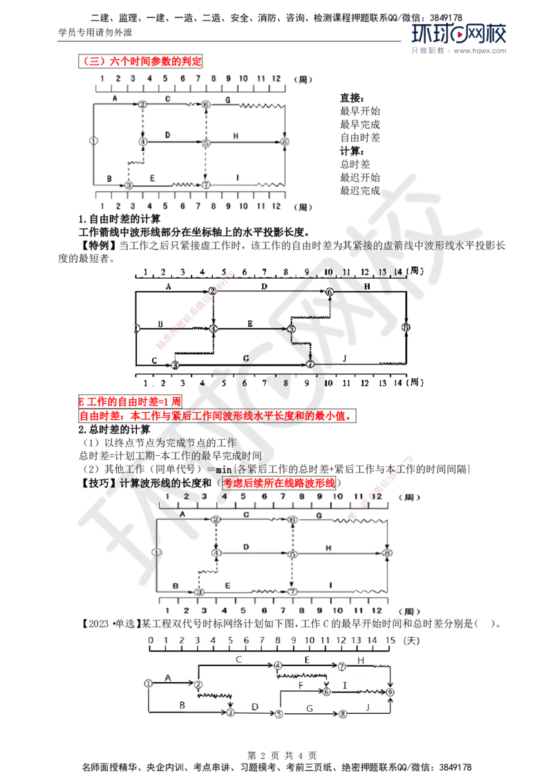 11.进度：第三章第四节双代号时标网络计划_监理工程师_2025监理工程师_2025年监理工程师SVIP_2025年监理土建控制SVIP_02-基础精讲✿高端面授✿深度强化