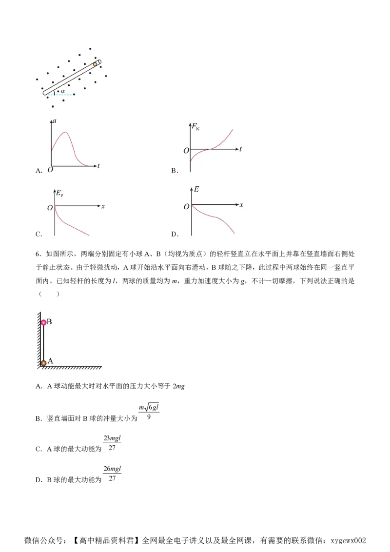 黄金卷01-赢在高考&middot;黄金8卷备战2024年高考物理模拟卷（湖南卷专用）（考试版）_2024高考押题卷_92024赢在高考全系列_（通用版）2024《赢在高考&middot;黄金预测卷》（九科全）各八套