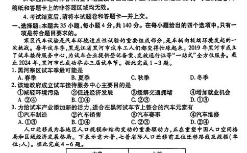 2024届衡水金卷高三4月大联考（老高考）文综试题(1)_2024年4月_024月合集_2024届衡水金卷高三4月大联考（老高考）