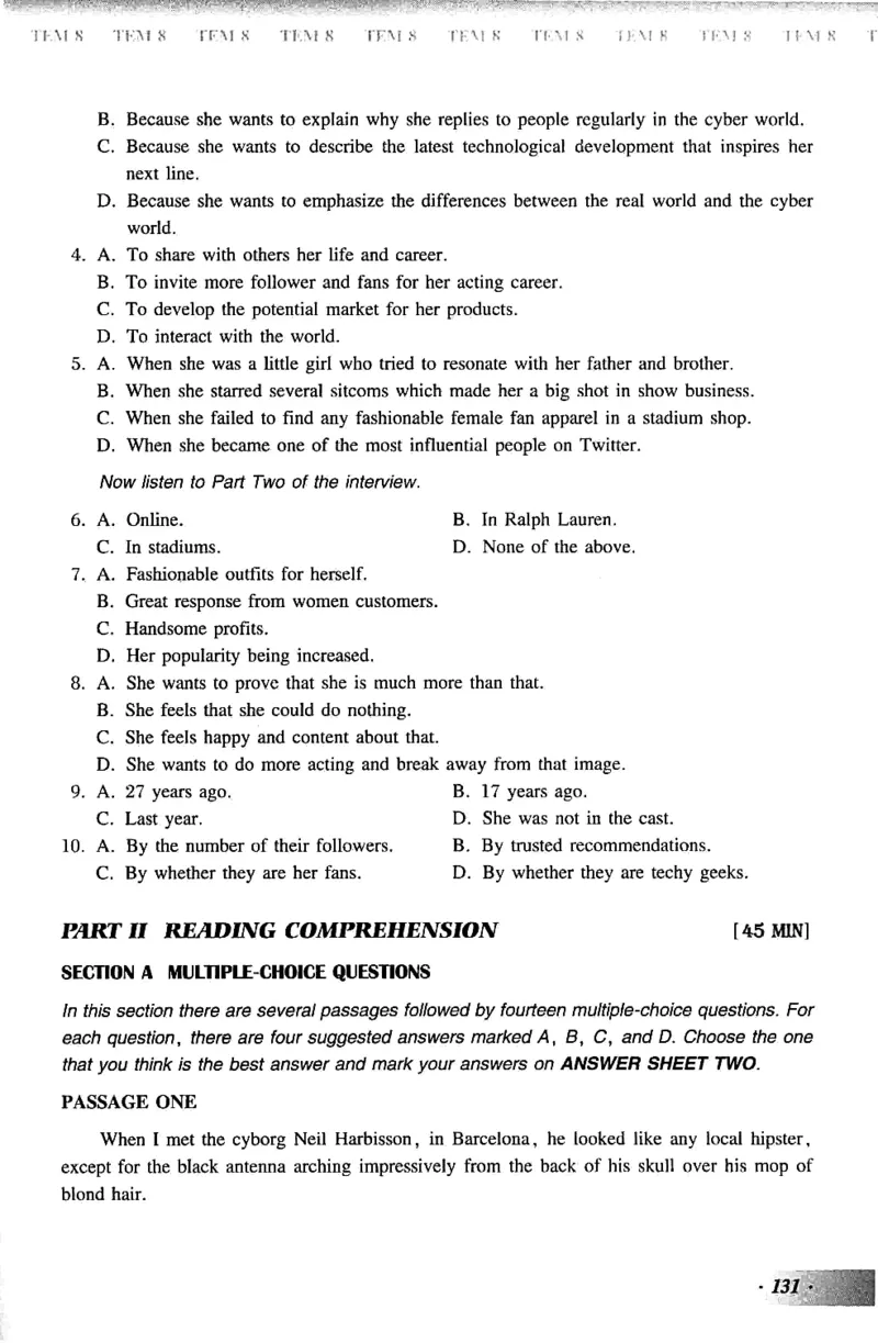 英语专业八级考试模拟试题集_2025专四专八真题及备考资料_2009-2024专八真题+备考资料_25专八预测押题卷_2025专八模拟试题集