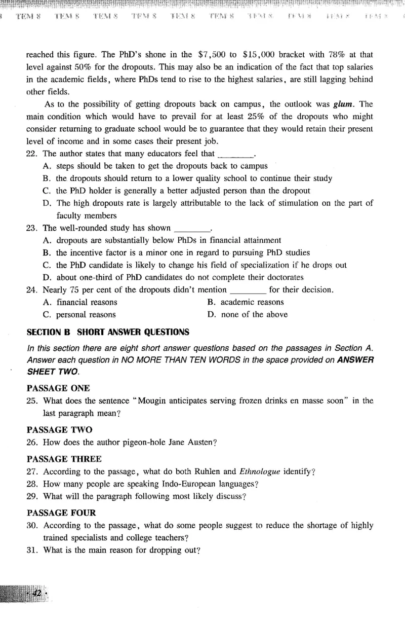 英语专业八级考试模拟试题集_2025专四专八真题及备考资料_2009-2024专八真题+备考资料_25专八预测押题卷_2025专八模拟试题集