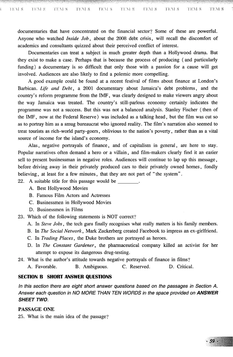 英语专业八级考试模拟试题集_2025专四专八真题及备考资料_2009-2024专八真题+备考资料_25专八预测押题卷_2025专八模拟试题集