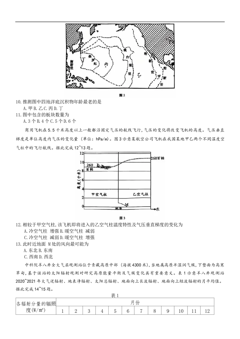 巴蜀中学2026届高三9月适应性月考2地理试卷_2025年9月_250927重庆巴蜀中学2026届高三9月高考适应性月考卷（二）（全科）