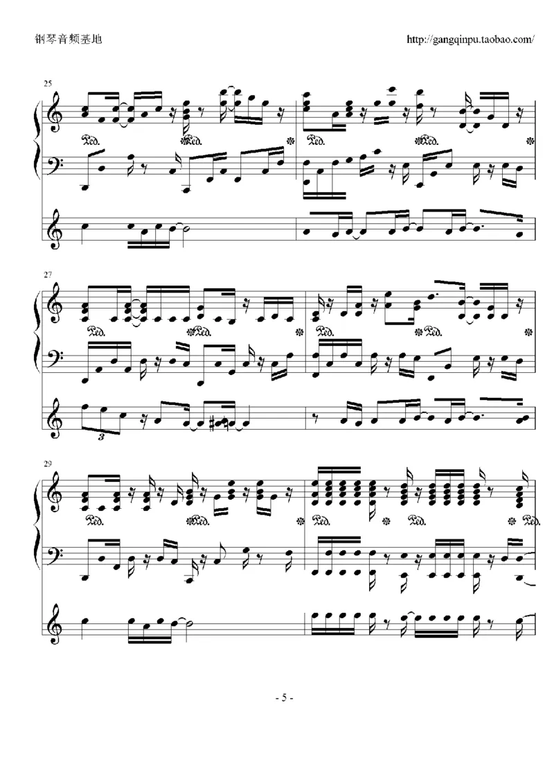 08、张靓颖（65页，共13首）_一万首著名钢琴曲谱哈农贝多芬合集视频教学电子版高清无水印可打印_3流行音乐谱_流行钢琴谱合集形式_高清PDF无水印