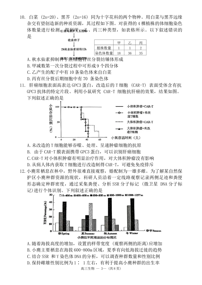 2024届福建省福州市高三下学期4月末质量检测（三模）生物试题+答案(1)_2024年5月_025月合集_2024届福建省福州市高三下学期4月末质量检测（三模）