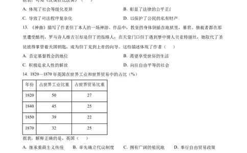 2024届福建省漳州市高三第四次质量检测（三模）历史试题（原卷版）_2024年5月_01按日期_12号_2024届福建省漳州市高三毕业班第四次教学质量检测