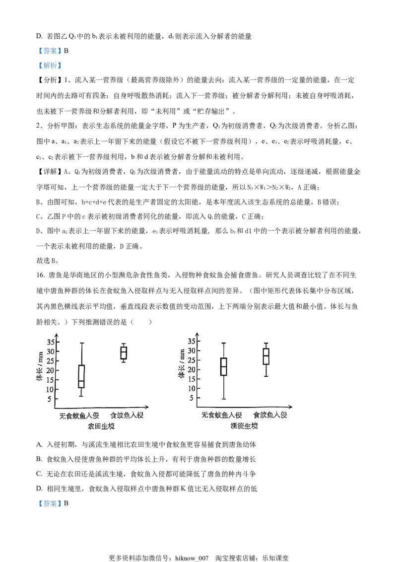 2022--2023高二上学期期中生物试题（解析版）_E015高中全科试卷_生物试题_选修1_3.期中测试_2022--2023高二上学期期中生物试题