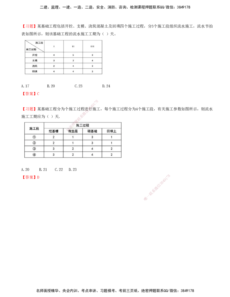 04.04-第二章-流水施工原理（二）_监理工程师_2025监理工程师_2025年监理工程师SVIP_2025年监理土建控制SVIP_03-习题精析✿实战特训✿模考通关_贾若冰_进度_讲义