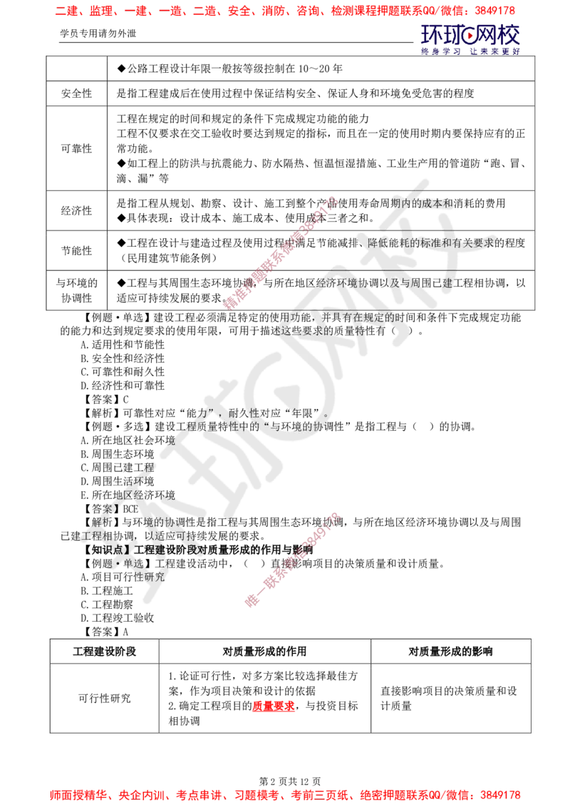 06.质量：精题必练（一）_监理工程师_2025监理工程师_2025年监理工程师SVIP_2025年监理土建控制SVIP_03-习题精析✿实战特训✿模考通关_12-控制《精题必练班》李娜HQ推荐