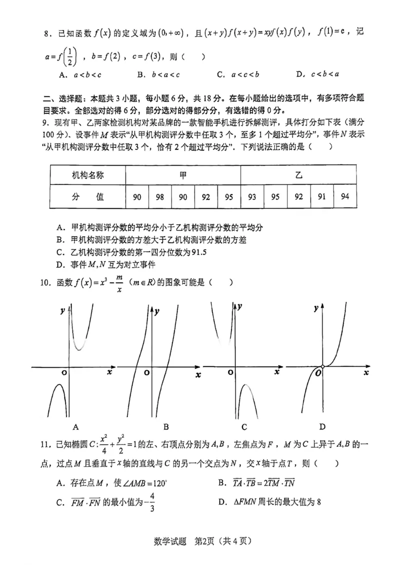 2024年合肥市高三第一次教学质量检测（数学卷）(1)_2024年4月_01按日期_6号_2024届新结构高考数学合集_新高考19题（九省联考模式）数学合集140套_2024届合肥一模数学试题+答案