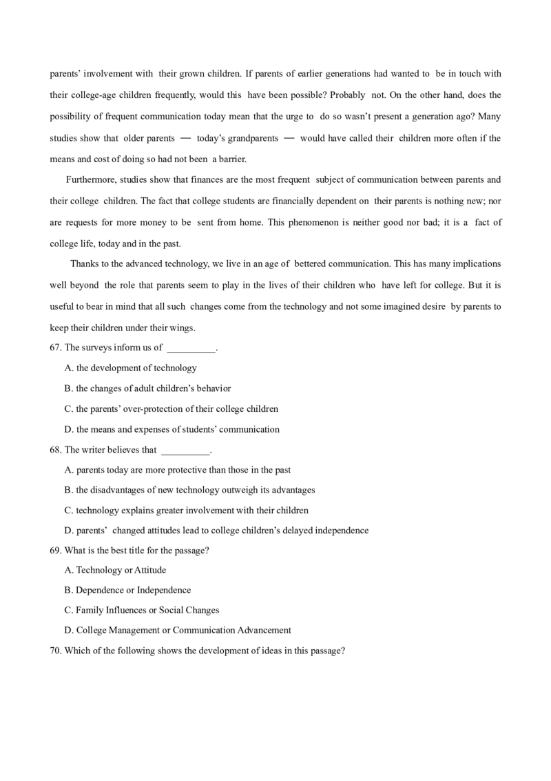 专题15阅读理解议论文（学生卷）--十年（2015-2024）高考真题英语分项汇编（全国通用）_近10年高考真题汇编（必刷）_十年（2014-2024）高考英语真题分类汇编（全国通用）