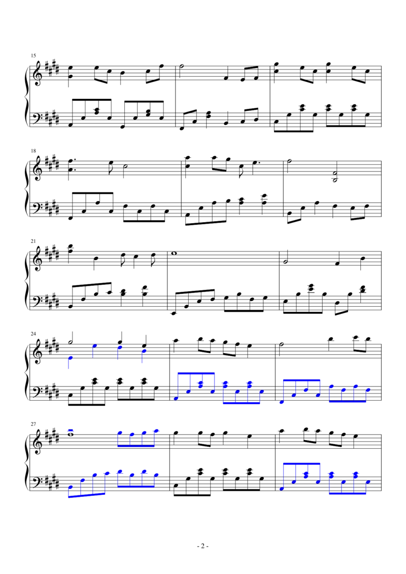 14、王菲（94页，共16首）_一万首著名钢琴曲谱哈农贝多芬合集视频教学电子版高清无水印可打印_3流行音乐谱_流行钢琴谱合集形式_高清PDF无水印