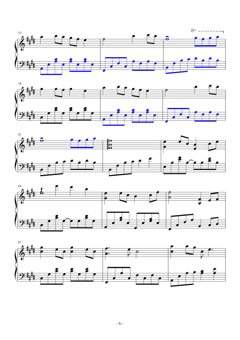 14、王菲（94页，共16首）_一万首著名钢琴曲谱哈农贝多芬合集视频教学电子版高清无水印可打印_3流行音乐谱_流行钢琴谱合集形式_高清PDF无水印