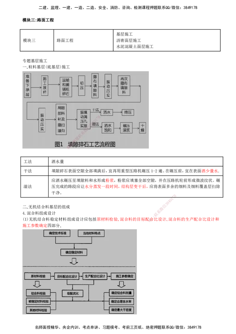 12-第二部分-模块三-路面工程_监理工程师_2025监理工程师_2025年监理工程师SVIP_2025年监理交通案例SVIP_04-冲刺串讲✿考点强化✿小灶集训_讲义