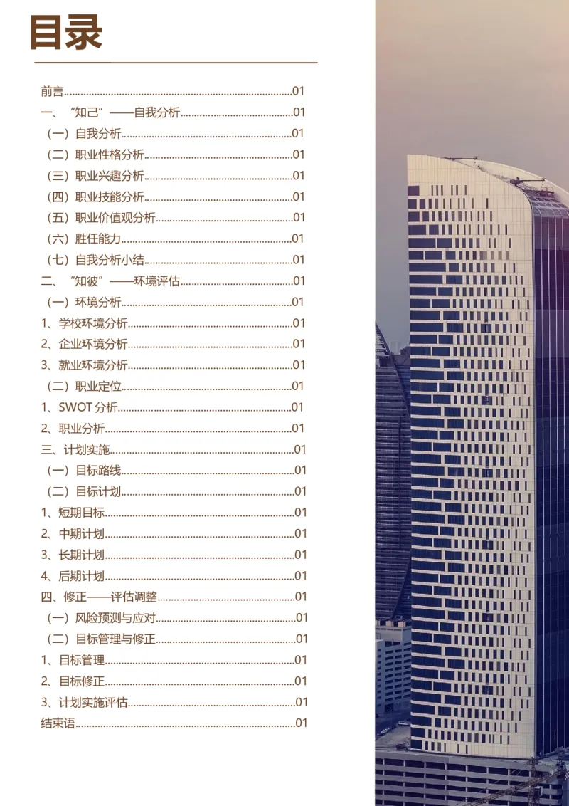 职业规划范本(06)_E6-职业规划_01精选word模板（推荐使用，修改后可用）