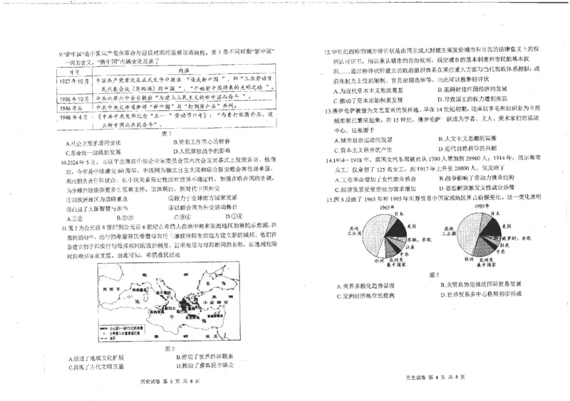 历史试卷_8月_240812湖北省腾云联盟2024-2025学年高三上学期8月联考_6-历史