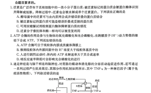 2024届陕西省榆林市高三下学期第二次模拟检测理科综合试题+(1)_2024年3月_013月合集_2024届陕西省榆林市高三第二次模拟考试