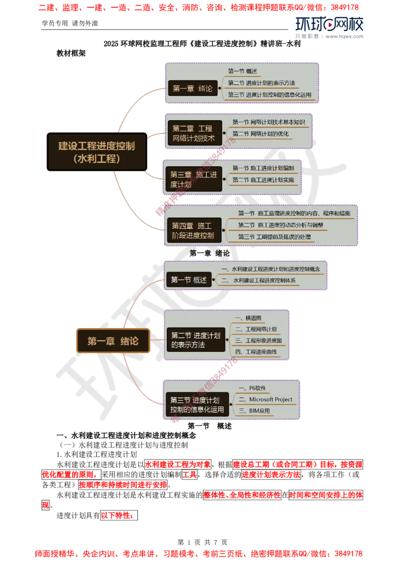 17.进度：第一章第一节至第三节进度计划控制的信息化运用_监理工程师_2025监理工程师_2025年监理工程师SVIP_2025年监理水利控制SVIP_02-基础精讲✿高端面授✿深度强化