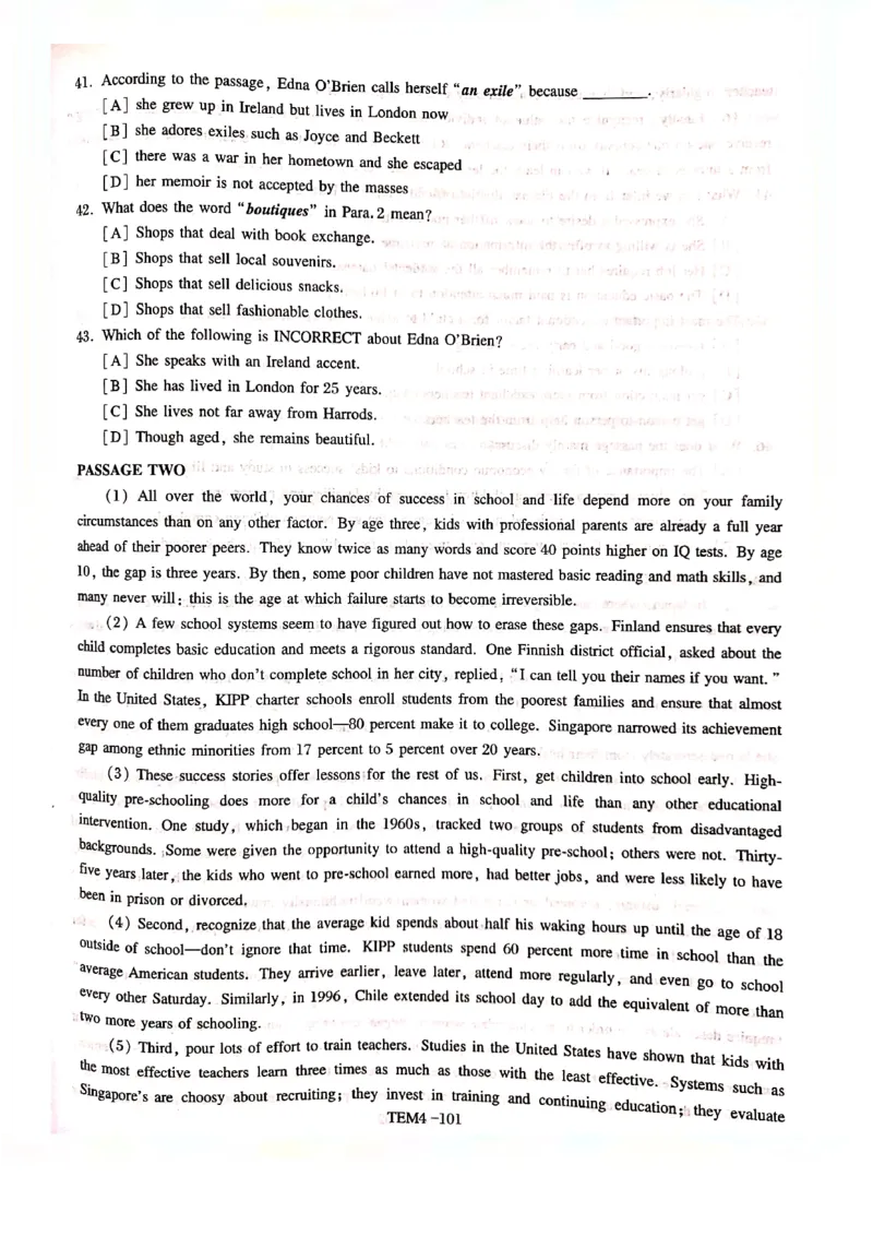 预测第五套_2025专四专八真题及备考资料_2009-2024专四真题+备考资料_专四预测押题卷13+5套_专四预测押题卷5套（附听力及解析）_预测卷