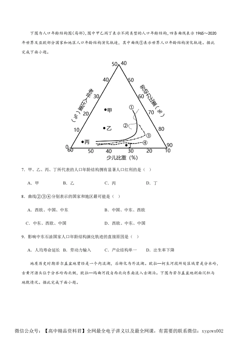 黄金卷06（新高考七省专用）（试卷版）-赢在高考&middot;黄金8卷备战2024年高考地理模拟卷（新高考七省专用）_2024高考押题卷_92024赢在高考全系列