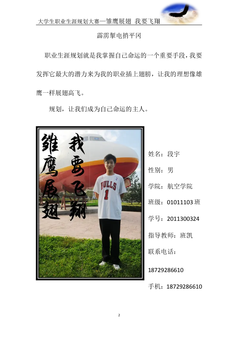 航空专业-职业生涯规划书_E6-职业规划_38航空专业