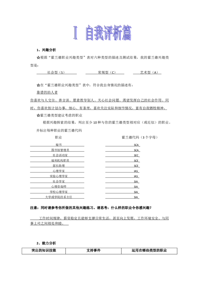 职业生涯规划书参考模板_E6-职业规划_97数控专业