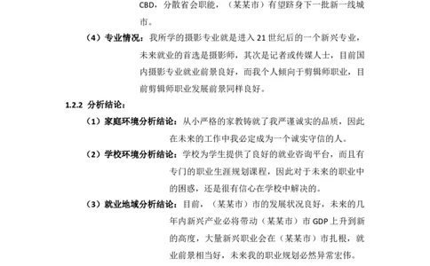 摄影专业-职业生涯规划方案-参考_E6-职业规划_94其他专业