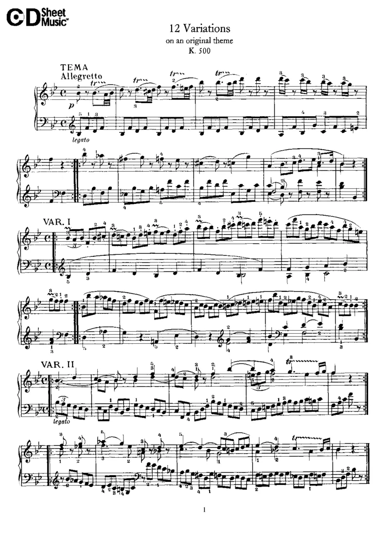 12Variations,K500_一万首著名钢琴曲谱哈农贝多芬合集视频教学电子版高清无水印可打印_1古典钢琴知名音乐家谱_莫扎特钢琴谱全集_0312095926_变奏曲集