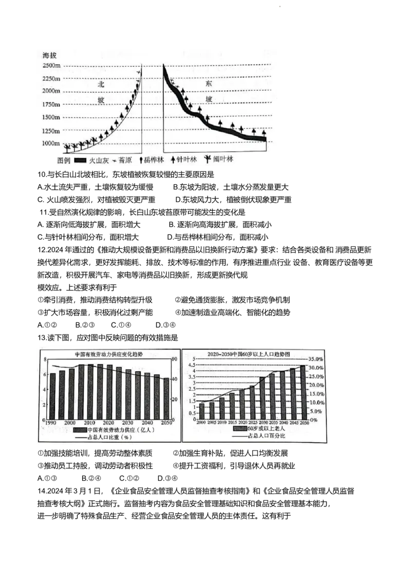 2024届陕西省渭南市临渭区高三下学期三模文综试题(1)_2024年5月_025月合集_2024届陕西省渭南市临渭区高三下学期三模