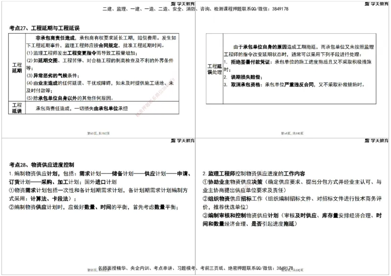 05.2025年监理《土建三控》考前密训打印版_监理工程师_2025监理工程师_2025年监理工程师SVIP_2025年监理土建控制SVIP_04-冲刺串讲✿考点强化✿小灶集训_--配套讲义--