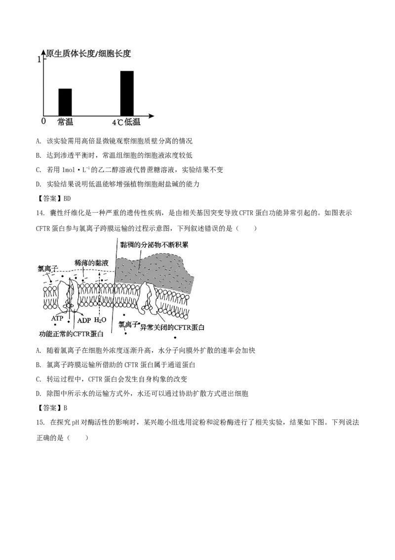 山东省德州市五校2025-2026学年高一上学期11月期中联考试题生物Word版含答案_2024-2025高一（7-7月题库）_2026年1月高一_260110山东省德州市五校2025-2026学年高一上学期期中联考试题（全）