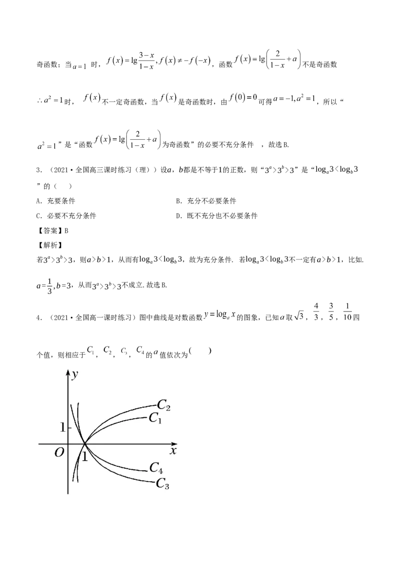 4.4对数函数（解析版）_E015高中全科试卷_数学试题_必修1_02.同步练习_1.同步练习（2022-2023学年）_4.4对数函数（含解析）