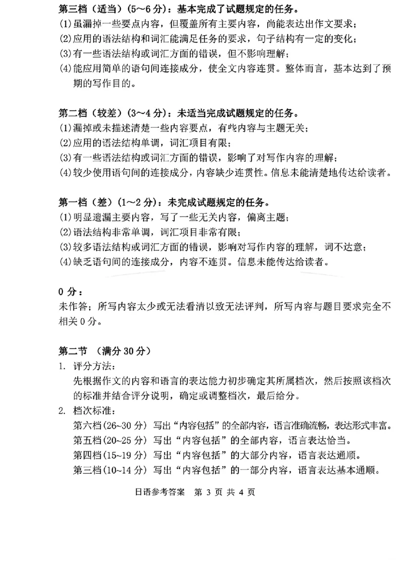参考答案_2024年2月_01每日更新_29号_2024届广东省湛江市高三一模_2024届广东省湛江市普通高考第一次模拟考试日语试卷+