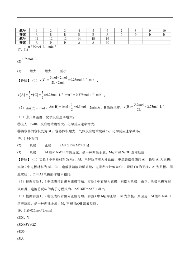 新疆喀什市2024-2025学年高一下学期期中质量监测化学试卷（含答案）_2024-2025高一（7-7月题库）_2025年05月试卷_0530新疆喀什市2024-2025学年高一下学期期中考试