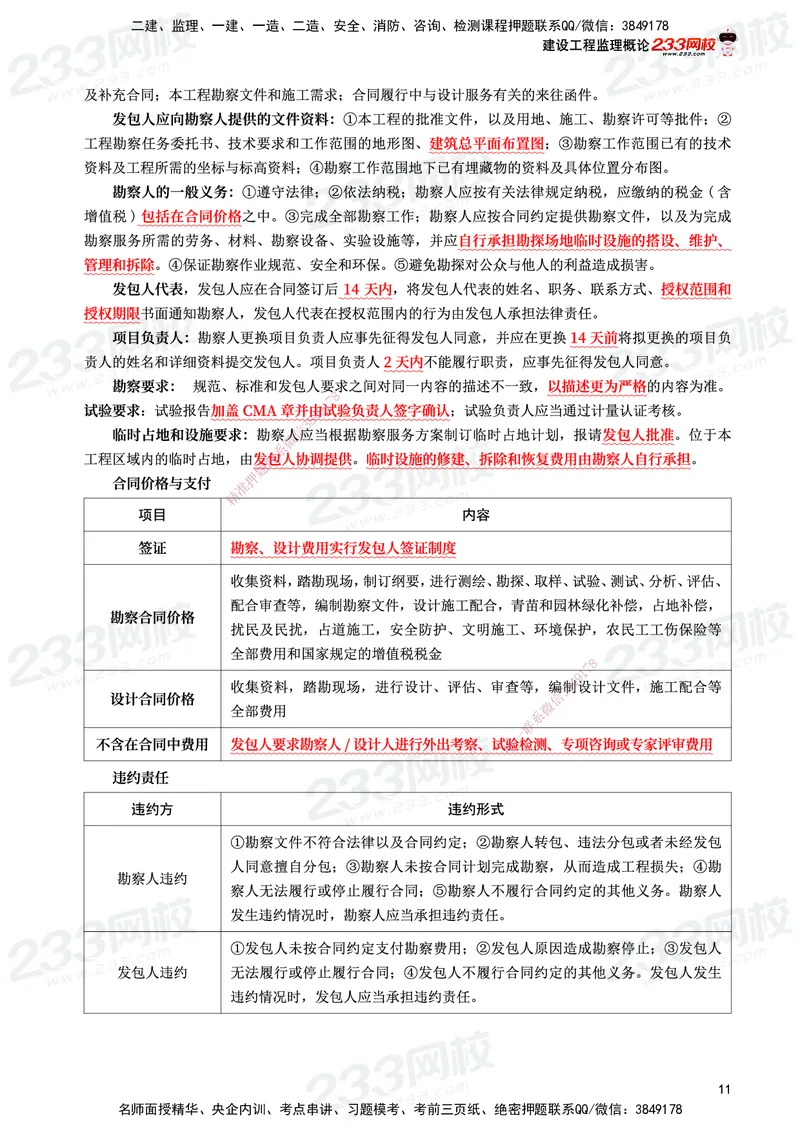 233-监理合同-考前10页纸_监理工程师_2025监理工程师_2025年监理工程师SVIP_2025年监理合同管理SVIP_05-考前密训✿央企特训✿机构普押_32-合同《考前10页纸+十大必考点》233
